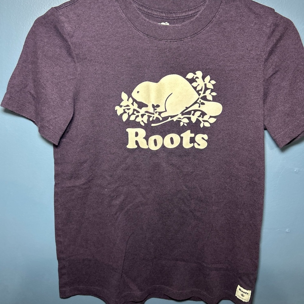 Roots Short Sleeve Tee in Deep Purple - Picture 3 of 7